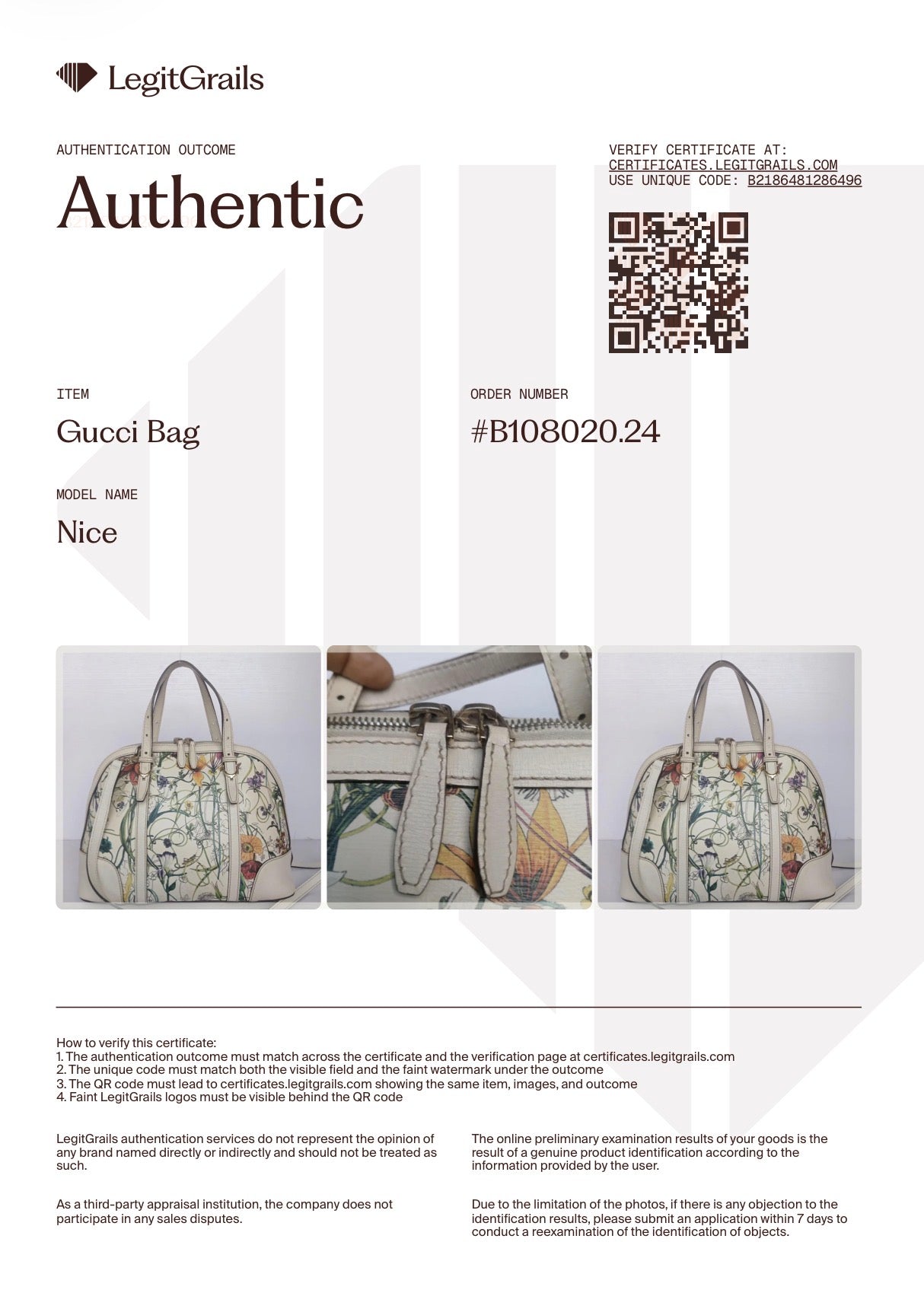 Gucci Flora Nice Floral Boston Handbag — White Floral Coated Canvas