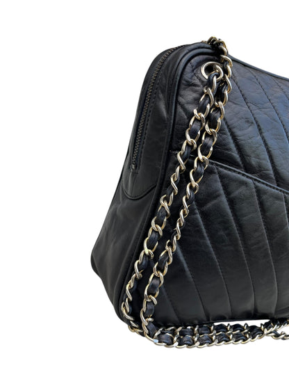 Chanel Chevron Quilted Messenger Bag