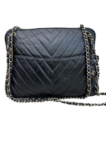 Chanel Chevron Quilted Messenger Bag