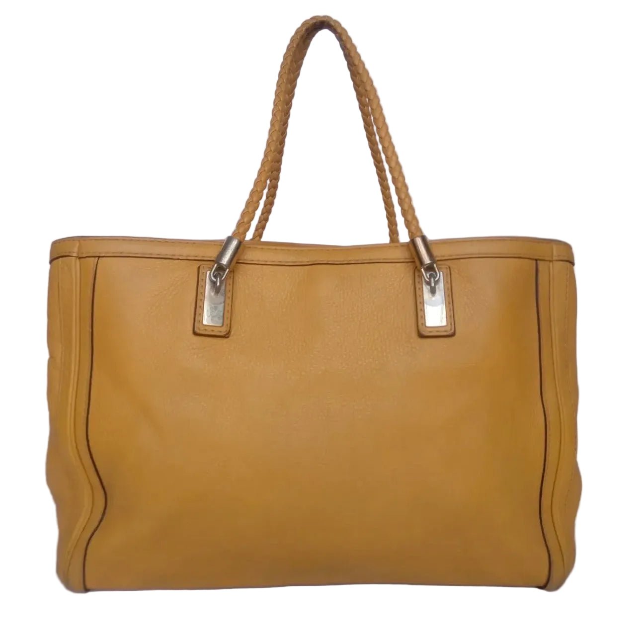 Gucci Bella Medium Tote — Mustard Yellow Pebbled Calfskin Leather