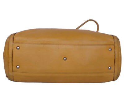 Gucci Bella Medium Tote — Mustard Yellow Pebbled Calfskin Leather