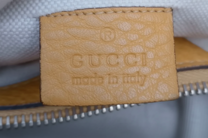 Gucci Bella Medium Tote — Mustard Yellow Pebbled Calfskin Leather