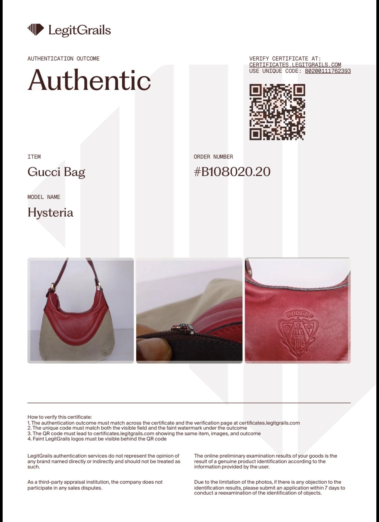 Vintage Gucci Hysteria Hobo Shoulder Bag