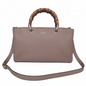 Gucci Medium Bamboo Shopper Boston Bag — Light Pink or Taupe Pebbled Calfskin