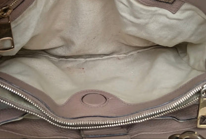 Gucci Medium Bamboo Shopper Boston Bag — Light Pink or Taupe Pebbled Calfskin