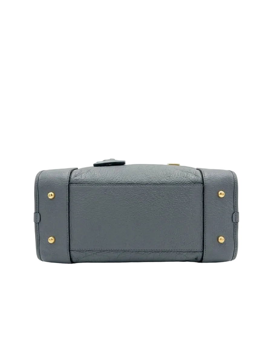 Loewe Amazona 36 Muted Blue-Grey Pebbled Calfskin Bag