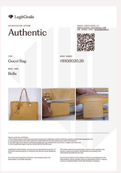 Gucci Bella Medium Tote — Mustard Yellow Pebbled Calfskin Leather