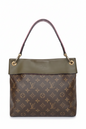 Louis Vuitton Tuileries Hobo — Monogram Canvas with Green and Pink Leather Trim