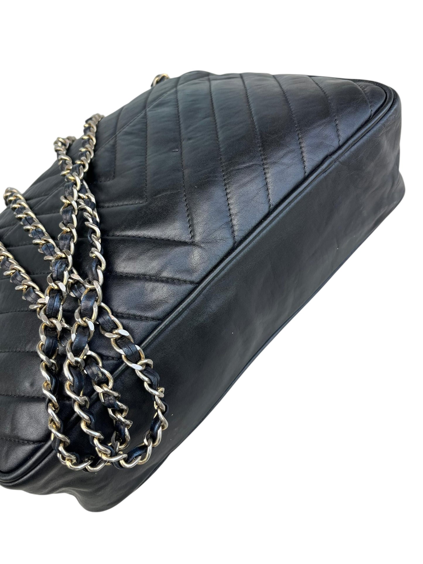 Chanel Chevron Quilted Messenger Bag